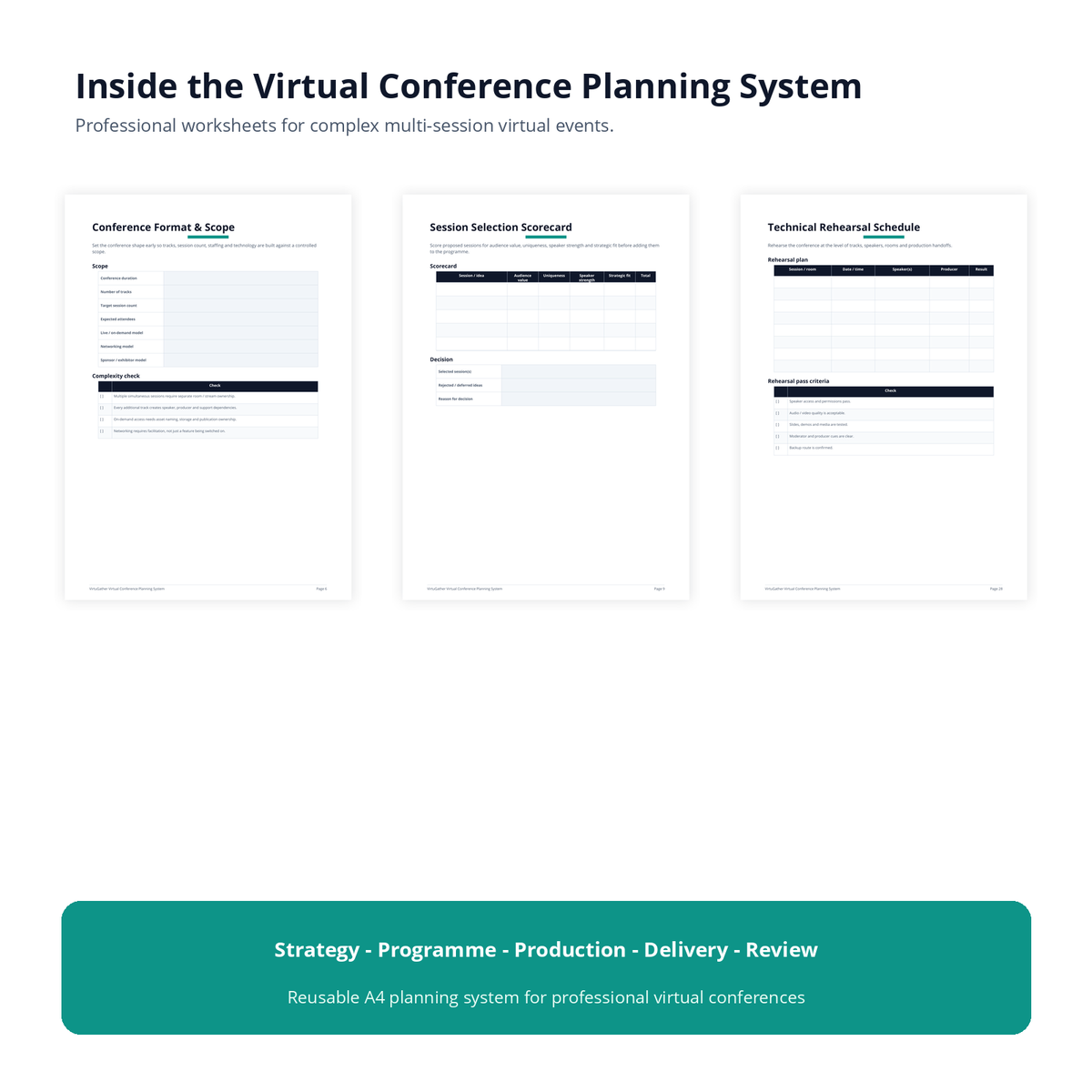 Inside VirtuGather Virtual Conference Planning System