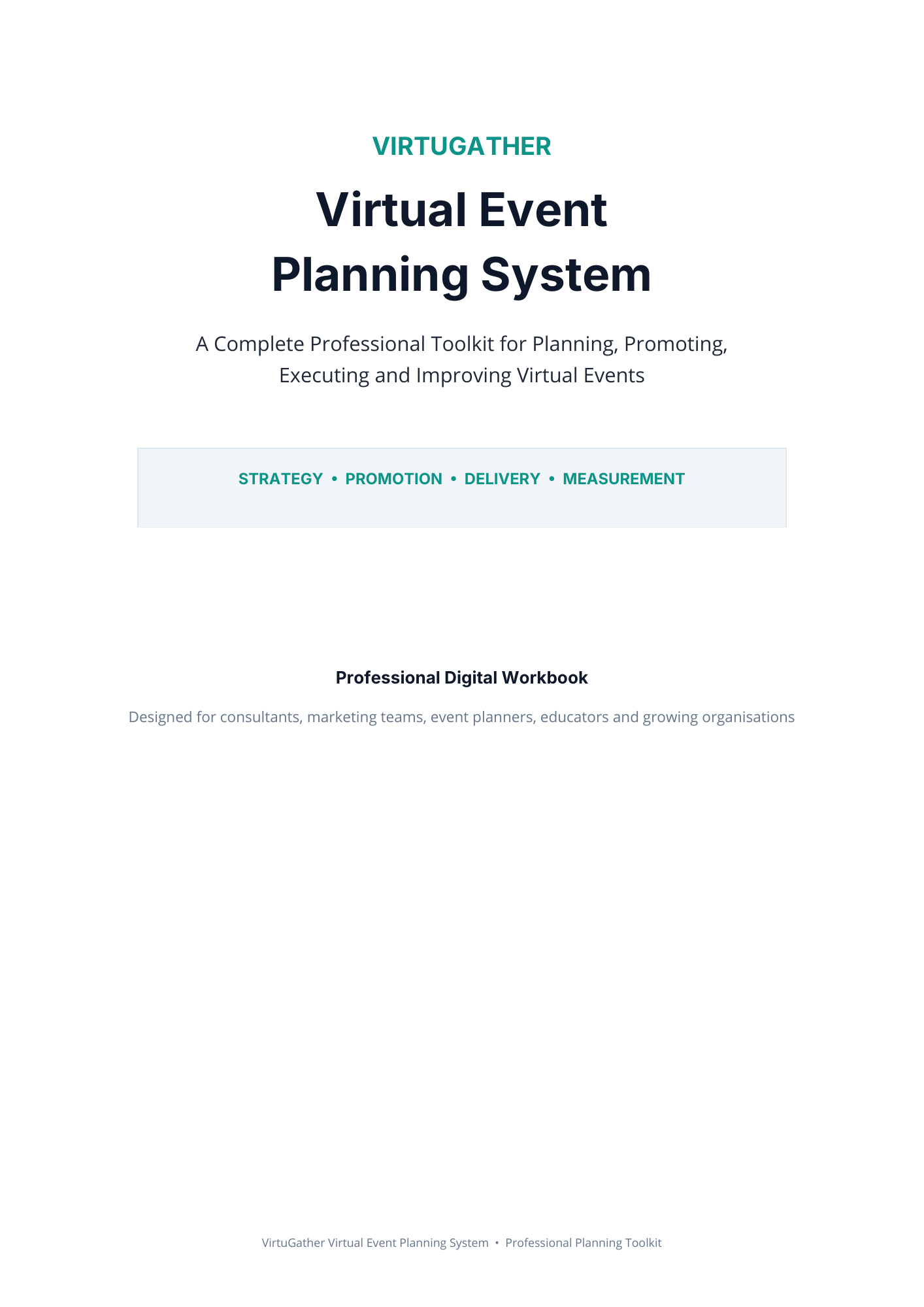 VirtuGather Virtual Event Planning System cover