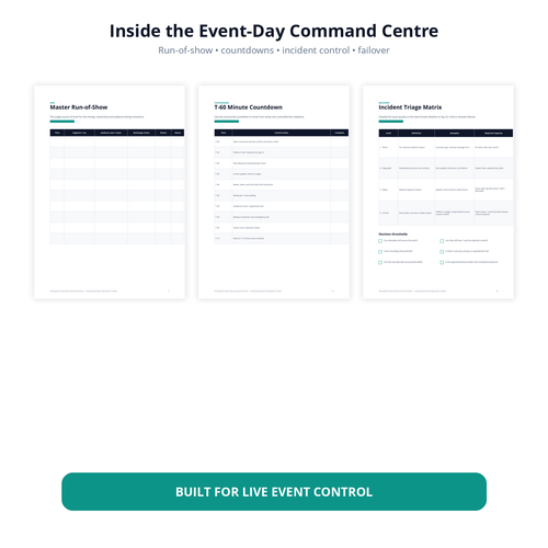 Preview pages from VirtuGather Event-Day Command Centre