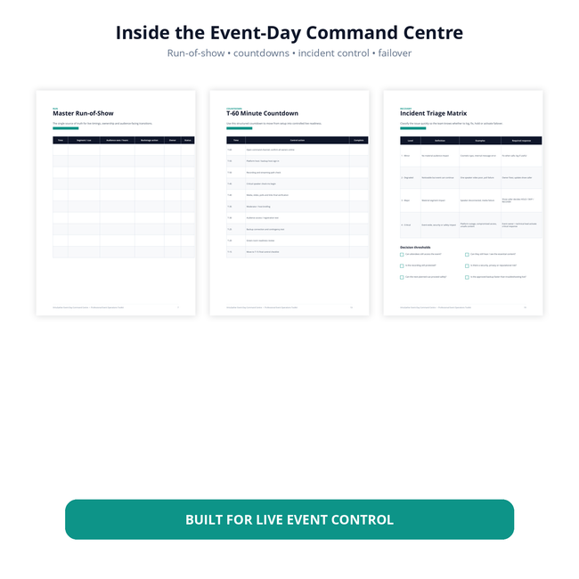 Inside VirtuGather Event-Day Command Centre