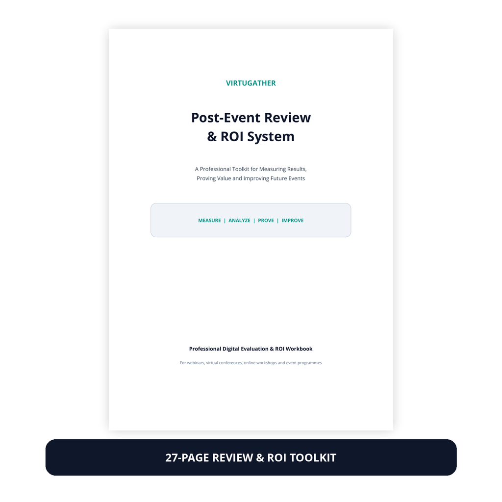 VirtuGather Post-Event Review and ROI System main product image