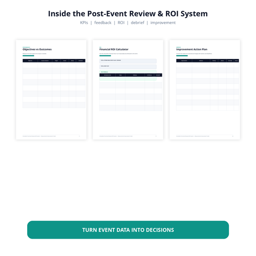 VirtuGather Post-Event Review and ROI System preview