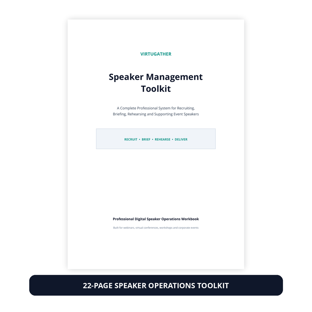 VirtuGather Speaker Management Toolkit 22-page digital workbook