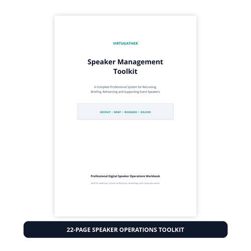 VirtuGather Speaker Management Toolkit 22-page digital workbook