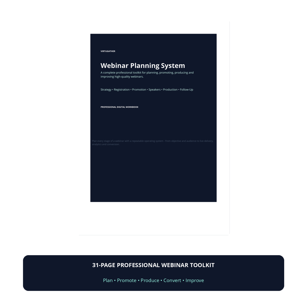 VirtuGather Webinar Planning System main product image